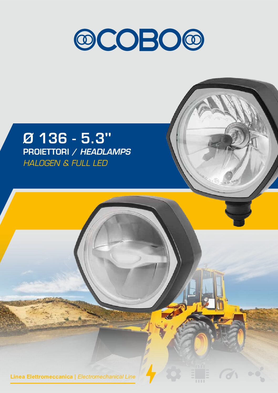 D136 - 5.3 inch HEADLAMPS HALOGEN & FULL LED